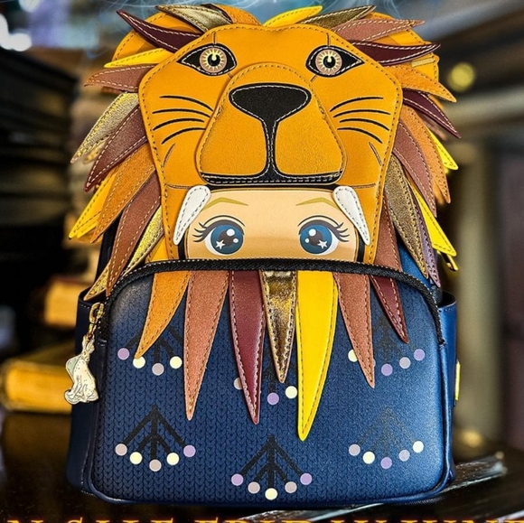 NWT Loungefly Harry Potter Luna Lion Head Cosplay Mini Backpack - Picture 1 of 14